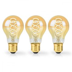   LED izzóval E27 | A60 | 3.8 W | 250 lm | 2100 K | Állítható fényerõ | Extra Meleg Fehér | Retro Stílus | 3 db