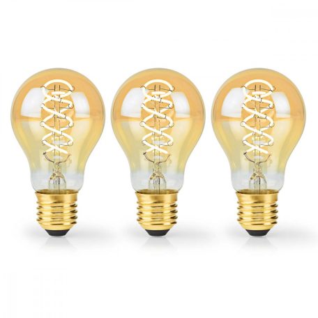 LED izzóval E27 | A60 | 3.8 W | 250 lm | 2100 K | Állítható fényerõ | Extra Meleg Fehér | Retro Stílus | 3 db