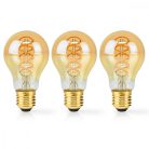 LED izzóval E27 | A60 | 3.8 W | 250 lm | 2100 K | Állítható fényerõ | Extra Meleg Fehér | Retro Stílus | 3 db