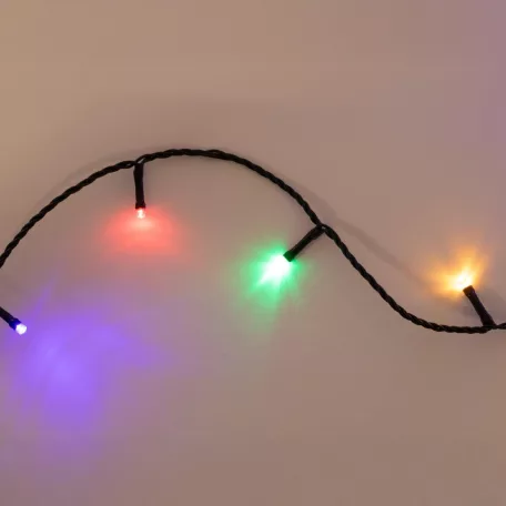 Home LED248M LED fényfüzér, 240db színes LED, 23,9m hosszúságú, 8 program időzítővel, zöld vezeték, adapteres tápellátás, kül- és beltéri kivitel