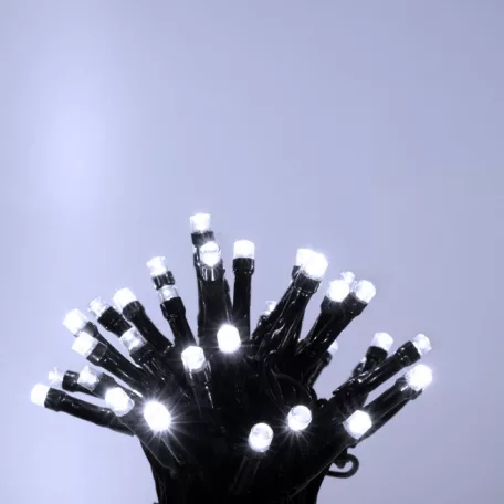 Home LED248WH LED fényfüzér, 240db hidegfehér LED, 23,9m hosszúságú, 8 program időzítővel, zöld vezeték, adapteres tápellátás, kül- és beltéri kivitel