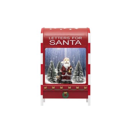 Home LFS400 zenélő, havazó postaláda, 4db hidegfehér SMD LED, műanyag, 8 karácsonyi dal, elemes tápellátás, beltéri kivitel