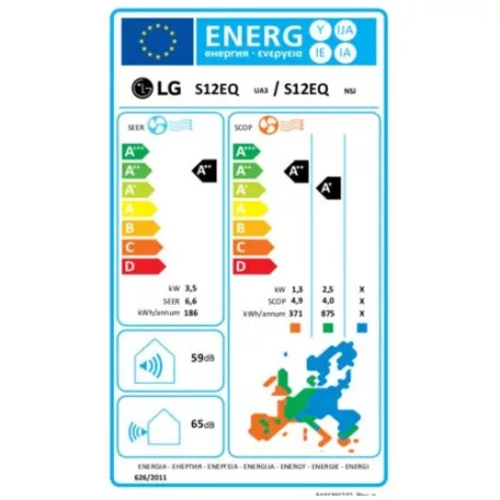 LG Silence S12EC inverteres klíma - 3.5 kW extra halk működés hűtő fűtő mono split Légkondícionáló páramentesítő funkció hűtés:AA+ FŰTÉS:AA+
