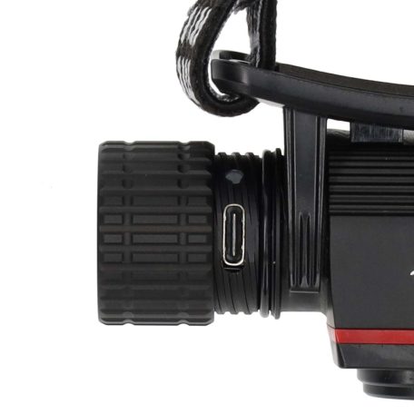 LED fejlámpa | Elemes Áramellátás / USB-áramellátású | 3.7 V DC | Elemmel | Újratölthető | Névleges fényáram: 1000 lm | Világítás hatóköre: 180 m