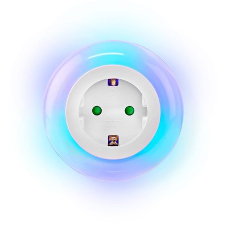 Konnektorba dugható LED éjszakai fény | Világos/sötét érzékelő | 3680 W | 10 lm | Fehér / Kék / Zöld