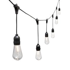   Home LPL 10 PAPAYA filament LED-es fényfüzér, 4,5 m / 10 db melegfehér filament LED, víztiszta búra, sorolható, fekete gumivezeték, adapter, kül- és beltéri kivitel