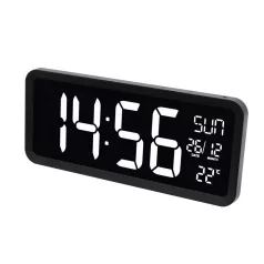   Home LTCJUMBO óra és hőmérő, asztali és fali óra, USB adapter hosszú, 2.5m vezetékkel, a környezethez alkalmazkodó fényerő