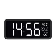   Home LTCJUMBO óra és hőmérő, asztali és fali óra, USB adapter hosszú, 2.5m vezetékkel, a környezethez alkalmazkodó fényerő