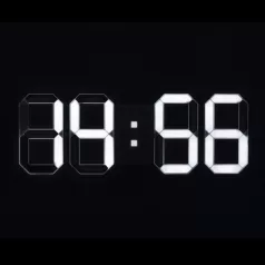   HOME Digitális, LED ébresztőóra, 3D, fehér DEKOR ÓRA fehér fénnyel