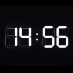   Home LTC 04 digitális, 3D LED ébresztőóra, 80 mm magas fehér kijelző, kitűnően leolvasható, háromféle fényerősség