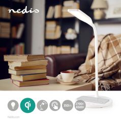   LED Lámpa drótnélküli töltővel | Szabályozható - a Terméken | LED / Qi | 10 W | Állítható fényerővel | Hideg Fehér / Meleg Fehér / Természetes Fehér | 2700 - 6500 K