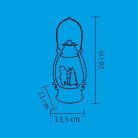 Home LTN 15 lámpás vízkeveréssel, csillámokkal, viharlámpa, LED, kapcsolható, műanyag, beltéri