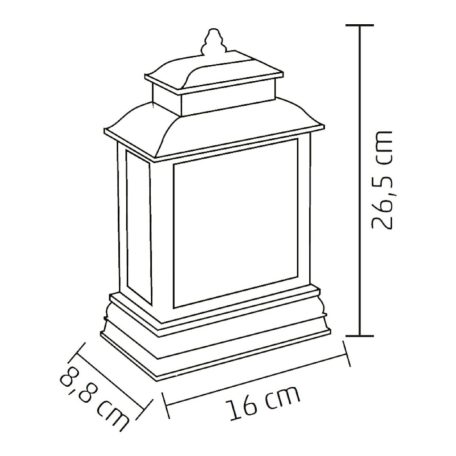 Home LTN 16 lámpás vízkeveréssel, csillámokkal, mikulás, LED, kapcsolható, 3 funkció, műanyag, beltéri