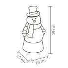 Home LTN 18 lámpás vízkeveréssel, csillámokkal, hóember, LED, kapcsolható, 3 funkció, beltéri