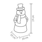 Home LTN 18 lámpás vízkeveréssel, csillámokkal, hóember, LED, kapcsolható, 3 funkció, beltéri