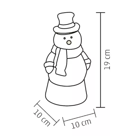 Home LTN 18 lámpás vízkeveréssel, csillámokkal, hóember, LED, kapcsolható, 3 funkció, beltéri