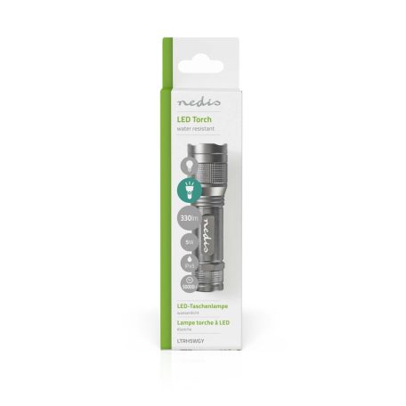 LED zseblámpa | Elemes Áramellátás | 4.5 V DC | 5 W | 3x AAA/LR03 | Névleges fényáram: 330 lm | Világítás hatóköre: 200 m | Sugárzási szög: 48 °