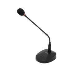   SAL M13 asztali mikrofon, professzionális, LED üzemjelző és fénygyűrű, kardioid irány karakterisztika, XLR csatlakozó, elemes tápellátás