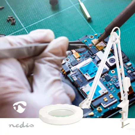 Nagyító asztali lámpa | Lencse erőssége: 3 Dioptria | 6500 K | 6 W | 700 lm | Fehér