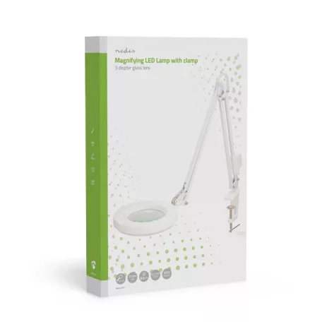 Nagyító asztali lámpa | Lencse erőssége: 3 Dioptria | 6500 K | 6 W | 700 lm | Fehér