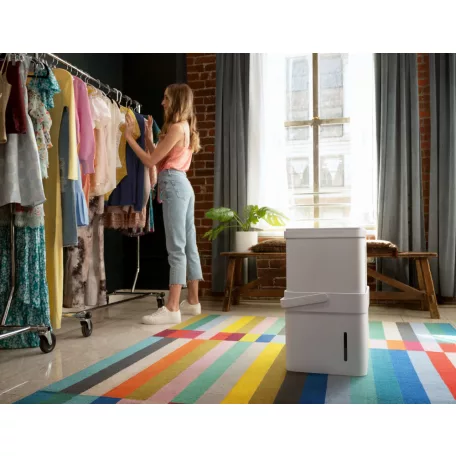 Midea CUBE smart páramentesítő légtisztító Ionizátor wifi-s PÁRAFALÓ 12literes tartály eXtra erős és gyors 20l/nap MDDM-20DEN7-QA3 párátlanító,ruhaszárító