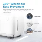 Midea ASTRA smart páramentesítő légtisztító Ionizátor UV-C fertőtlenítő H13 HEPA filter MsmartHome app wifi párátlanító 12/nap 3l tartállyal görgös láb MDDQ1-12DEN7