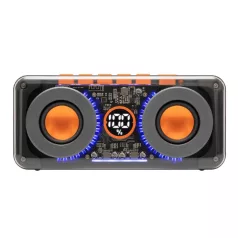  SAL MECHAPOWER vezeték nélküli hangszóró és multimédia-lejátszó, 2 x 10 W, RGB LED, BT TWS, USB-C, ~8 óra üzemidő, superbass mélysugárzó