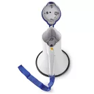 NEDIS Megafon kihangosító szurkolói| Maximális hatótáv: 250 m | Maximális hangerő szabályozás: 115 dB | Beépített mikrofon | Beépített sziréna | Felvétel funkció | Fehér / Kék