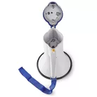 Megafon | Maximális hatótáv: 250 m | Maximális hangerő szabályozás: 115 dB | Beépített mikrofon | Beépített sziréna | Felvétel funkció | Fehér / Kék