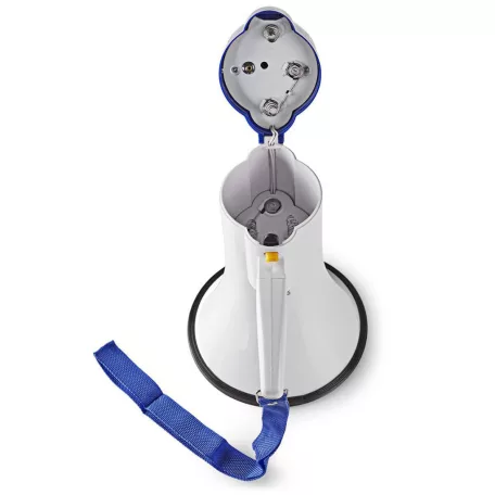 Megafon | Maximális hatótáv: 250 m | Maximális hangerő szabályozás: 115 dB | Beépített mikrofon | Beépített sziréna | Felvétel funkció | Fehér / Kék