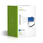 Megafon | Maximális hatótáv: 1500 m | Maximális hangerő szabályozás: 135 dB | Levehető Mikrofon | Beépített sziréna | Váll pánt | Fehér / Kék