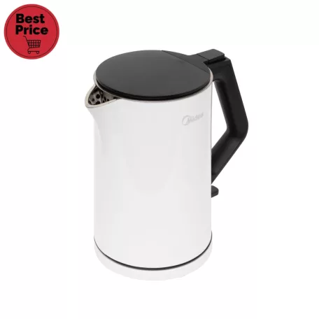 Midea MK-15H01A vízforraló, max. 2200 W, 1,5 L, duplafalú, fehér-fekete