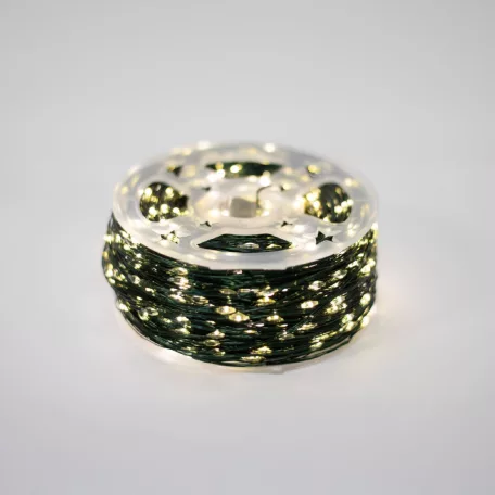 HOME ML1500WW micro LED-es fényfüzér, 150 m, 1500db melegfehér micro LED, 8 program, időzítés, hálózati adapter, távirányító, kül- és beltéri kivitel