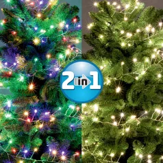   Home MLCS 200/M micro LED-es cluster fényfüzér, kül- és beltéri kivitel, 200 db multicolor / melegfehér LED, 9 funkciós, 3 méter