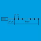 Home MLC 10/CS mini LED-es csillag fényfüzér, 0,9 m / 10 db melegfehér LED, állófényű, átlátszó vezeték, elemes, beltéri kivitel