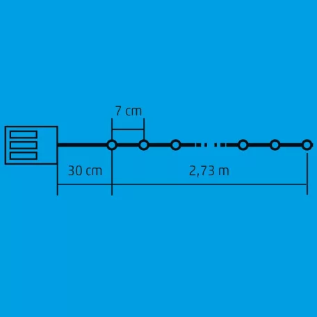 LED-es mini gömb fényfüzér