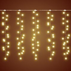   Home MLF 300/WW micro LED-es cluster fényfüggöny, 3x0,5 m / 300 db melegfehér micro LED, 8 fényprogram, távirányító, hálózati adapter, kül- és beltéri kivitel