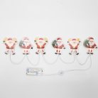 Home MLS6 LED-es mikulás fényfüzér, szilikon, 6db melegfehér LED, elemes tápellátás, beltéri kivitel