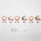 Home MLS6 LED-es mikulás fényfüzér, szilikon, 6db melegfehér LED, elemes tápellátás, beltéri kivitel