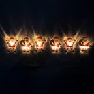 Home MLS6 LED-es mikulás fényfüzér, szilikon, 6db melegfehér LED, elemes tápellátás, beltéri kivitel