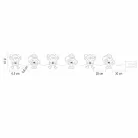 Home MLS6 LED-es mikulás fényfüzér, szilikon, 6db melegfehér LED, elemes tápellátás, beltéri kivitel