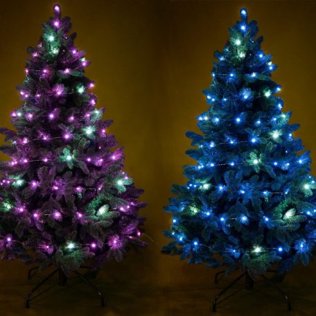 Home ML 112 RGB micro LED-es fényfüzér, 10 m / 100 db RGB micro LED, 12 fényprogram, távirányító, USB csatlakozó, beltéri kivitel