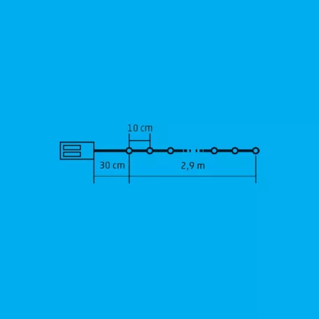 Home ML 30/M micro LED-es fényfüzér, 2,9 m / 30 db színes micro LED, állófényű, kapcsolható és időzíthető, átlátszó vezeték, elemes, beltéri kivitel