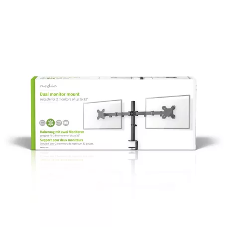 Asztali Monitor Tartó | 2 Képernyő | 15 - 32 " | 75x75 / 100x100 | Dönthető Forgatható