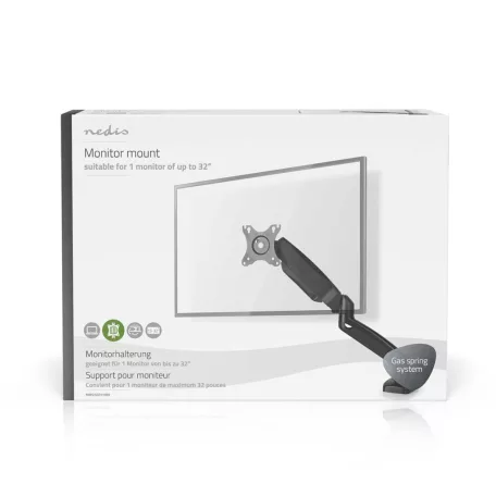 Asztali Monitor Tartó | Gázrugó | 1 Képernyő | 15 - 32 " | 75x75 / 100x100 | Dönthető Forgatható