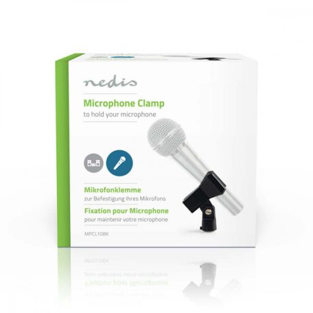 Mikrofon Clamp | Tartó átmérő: 40 mm-es mm | Csavarmenet mérete: 3/8 / 5/8 " | Fekete