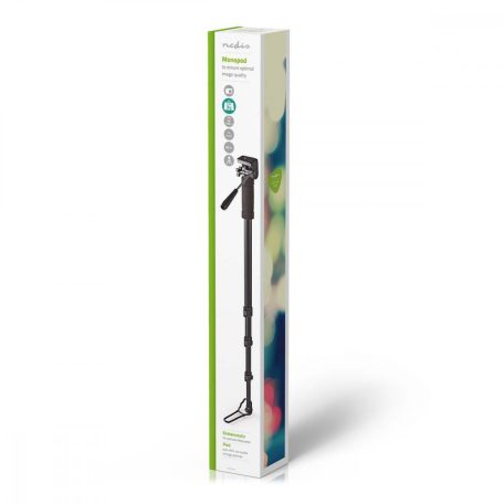 egylábú | Maximális terhelési kapacitás: 3 kg | 61.0 cm | 178.0 cm | 4 Szegmens | Billenthető & Forgatható | Utazó táskát tartalmaz | Alumínium | Fekete