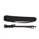 egylábú | Maximális terhelési kapacitás: 3 kg | 61.0 cm | 178.0 cm | 4 Szegmens | Billenthető & Forgatható | Utazó táskát tartalmaz | Alumínium | Fekete