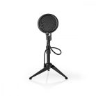 Mikrofon állvány | Láb Alap | Magasság tartomány: 194 - 230 mm | Tartó átmérő: 40 mm-es mm | ABS / Fém | Fekete