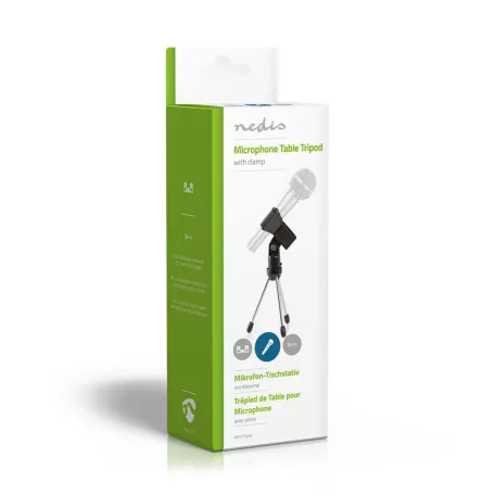 Mikrofon állvány | Láb Alap | ABS / Alumínium | Fekete